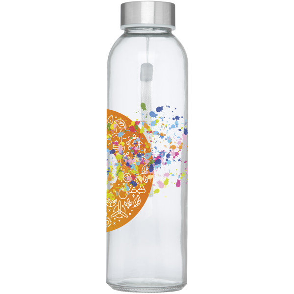 Bodhi 500ml skleněná sportovní láhev - Červená s efektem námrazy