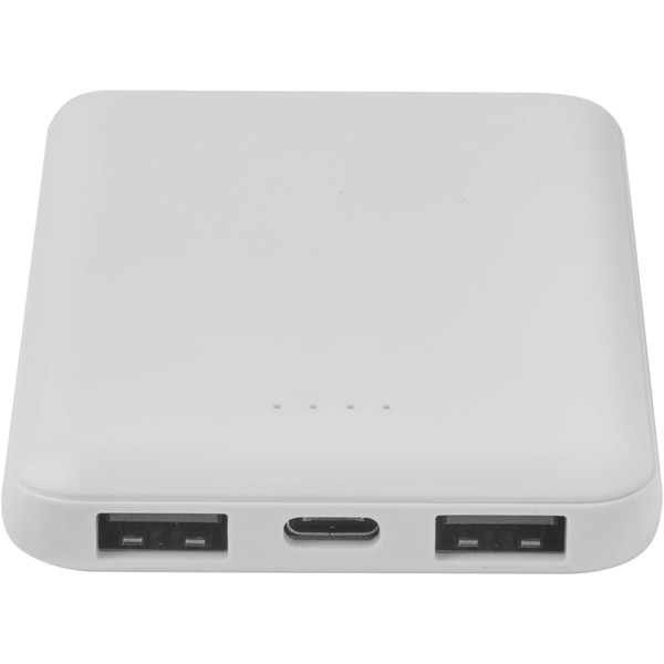 Asama 5000 mAh Type-C recycled plastic power bank - White