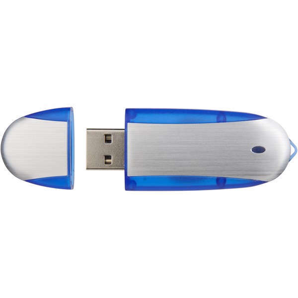 Memoria USB 'OVAL' - Azul oscuro / Plateado / 8GB