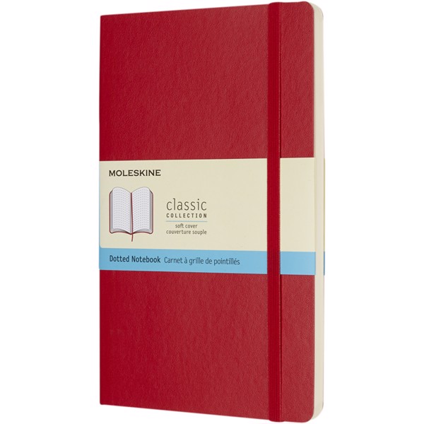 Classic L soft cover notebook - dotted - Scarlet red