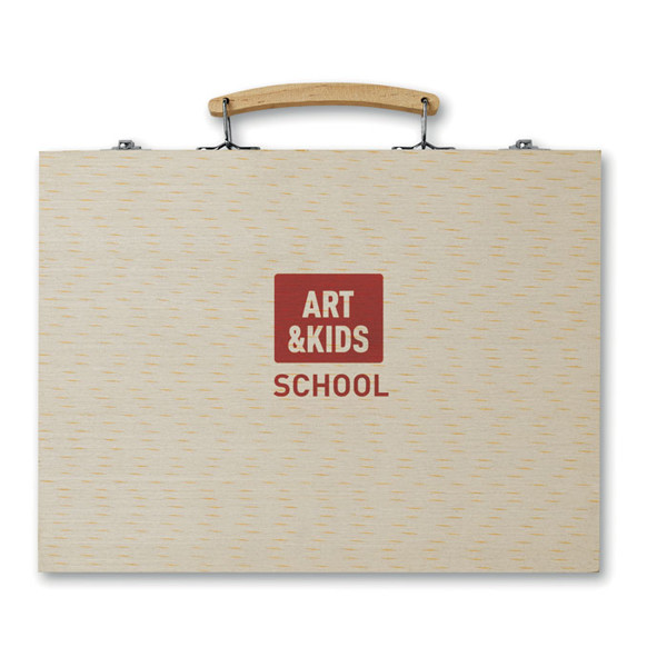 Artist's set in wooden box Genio