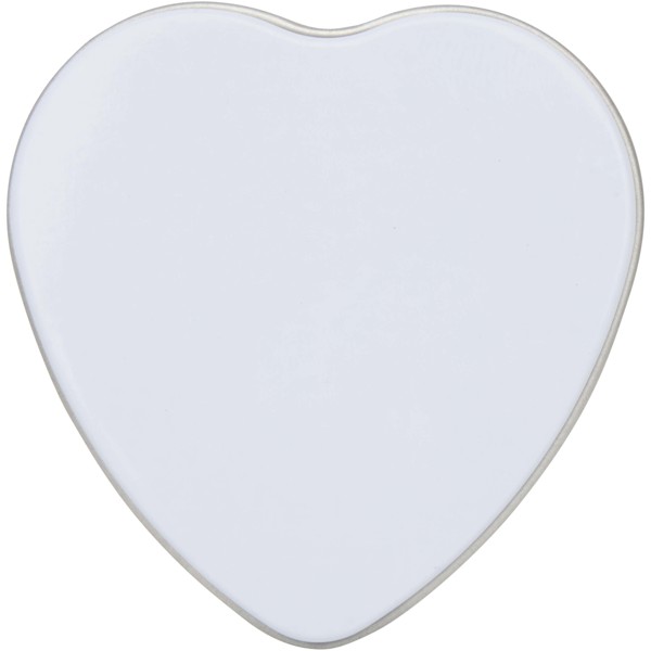 Blissful heart-shaped tin candle with vanilla aroma - White