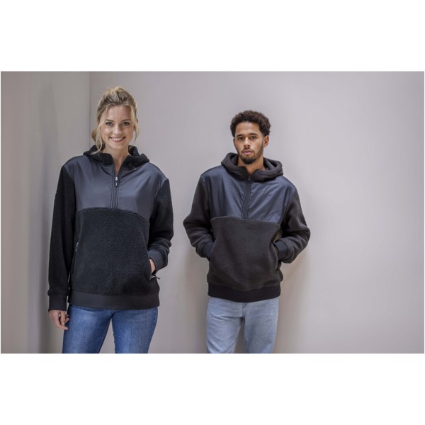 Evans unisex recycled sherpa fleece - Black / M