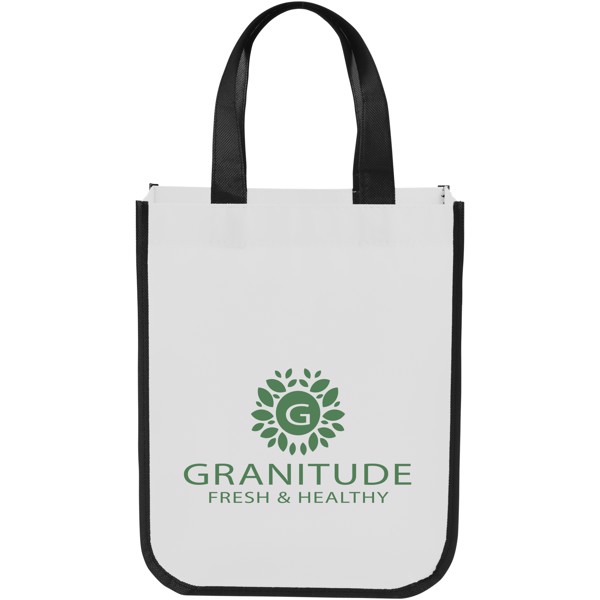 Acolla small laminated shopping tote bag - White