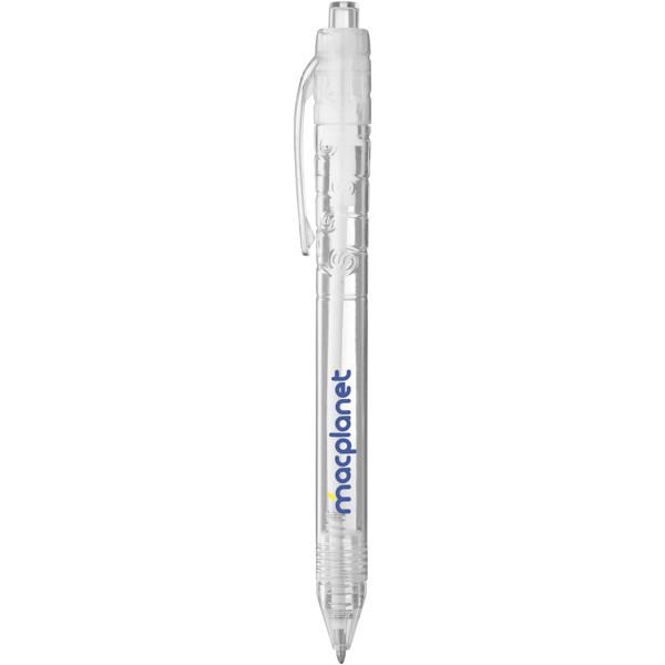 Vancouver recycled PET ballpoint pen (black ink) - Transparent Clear