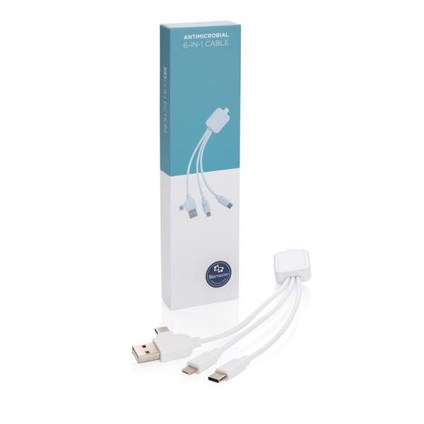 6-in-1 antimicrobial cable