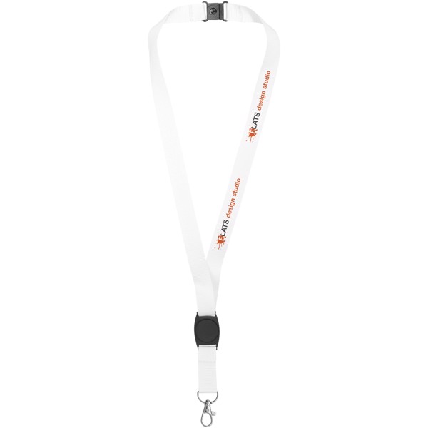 Gatto lanyard with break-away closure - White