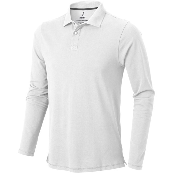 Polo de manga larga para hombre "Oakville" - Blanco / 3XL