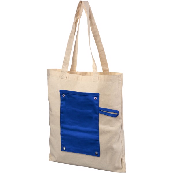 Bolsa Tote de algodón de 180 g/m² enrollable con botones "Snap"