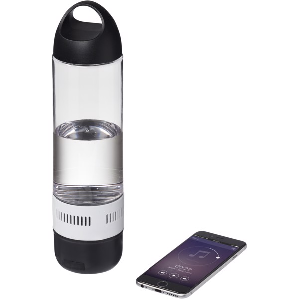 Ace 500 ml sports bottle with Bluetooth® speaker - White