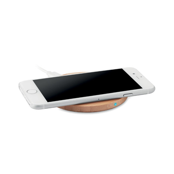 Wireless charger bamboo 5W Rundo