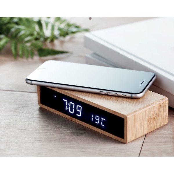 Wireless charger in bamboo 5W Moro