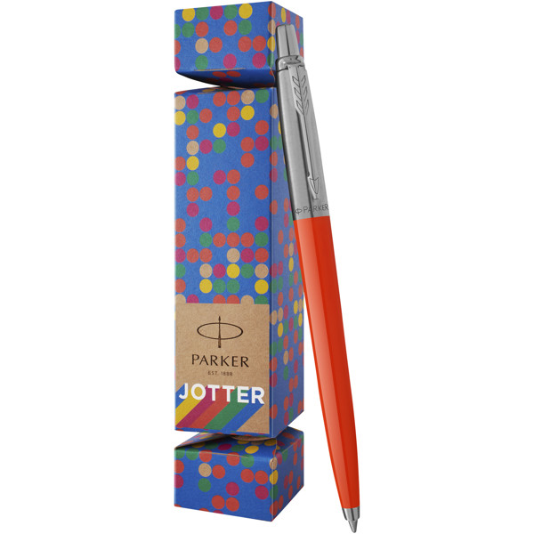 Parker Jotter Cracker Pen gift set (blue ink) - Red
