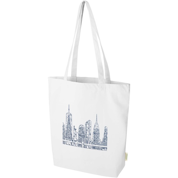 Odisha 180 g/m² OCS organic wide bottom tote bag 11L - White