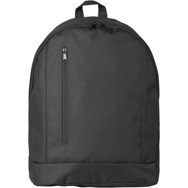 Boulder vertical zipper backpack - Solid black