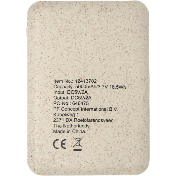 Batería externa de 5000 mAh de paja de trigo "Asama"