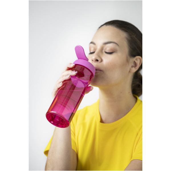 H2O Active® Base Bidón deportivo con Tapa Flip de 650 ml - Transparente / Blanco