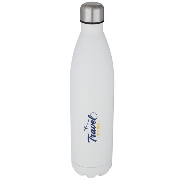 Cove 1 L vacuum insulated stainless steel bottle - White