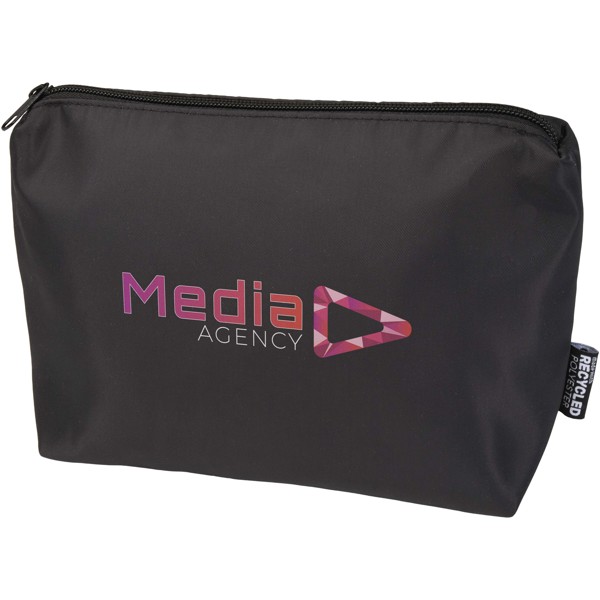 Trip Aware™ recycled travel toiletry pouch 2L - Black