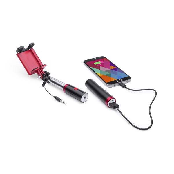 Power Bank Selfie Stick Slatham - Black