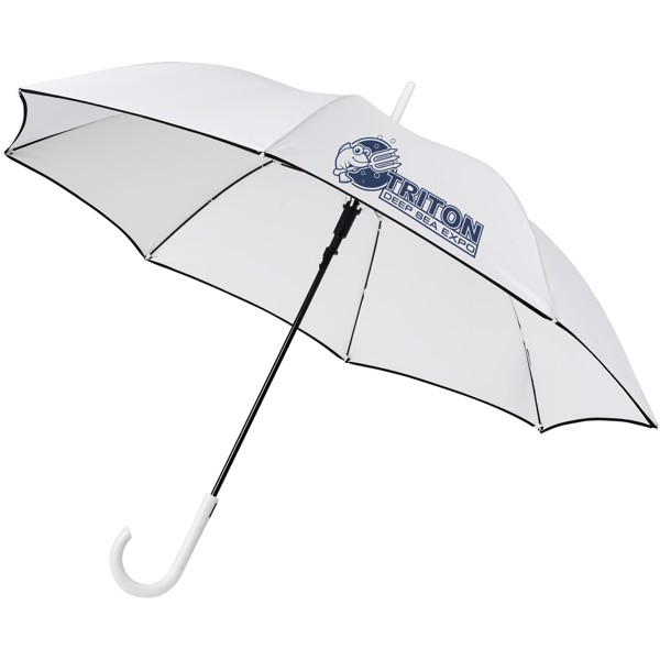 Kaia 23" auto open windproof colourized umbrella - White