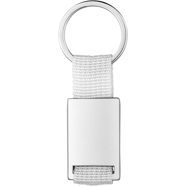 Alvaro webbing keychain - White / Silver