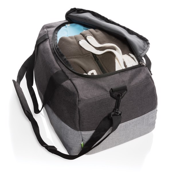 Duo colour RPET RFID weekend bag PVC free