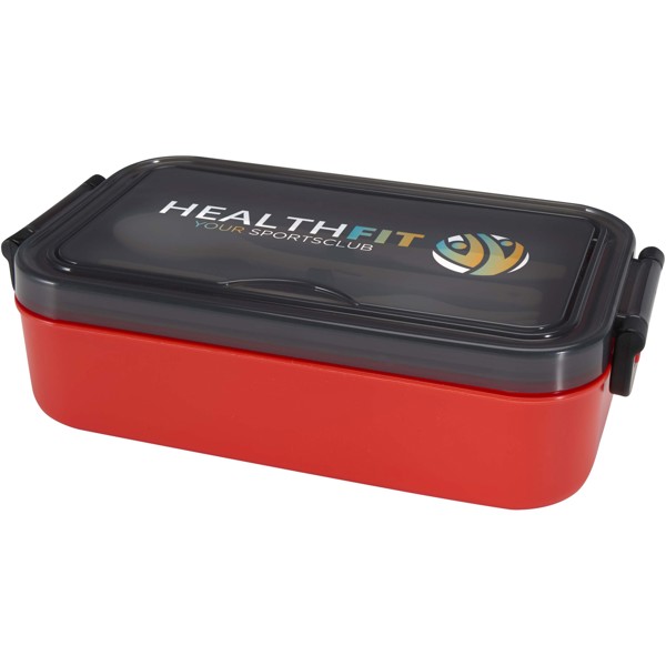Snappy 1000 ml lunch box and cutlery set - Red
