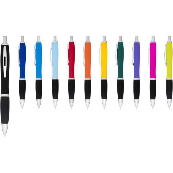 Nash rubberized ballpoint pen - Solid black