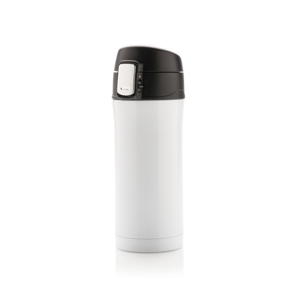 Easy lock vacuum mug - White / Black