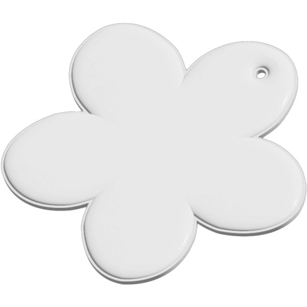 RFX™ H-13 flower-shaped lightweight reflective PVC hanger - White