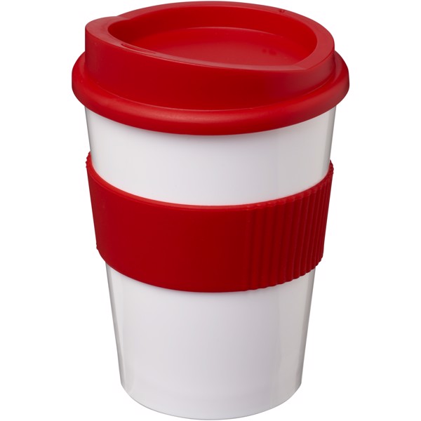 Hrnek s rukojetí Americano® medio 300 ml - Bílá / Červená s efektem námrazy