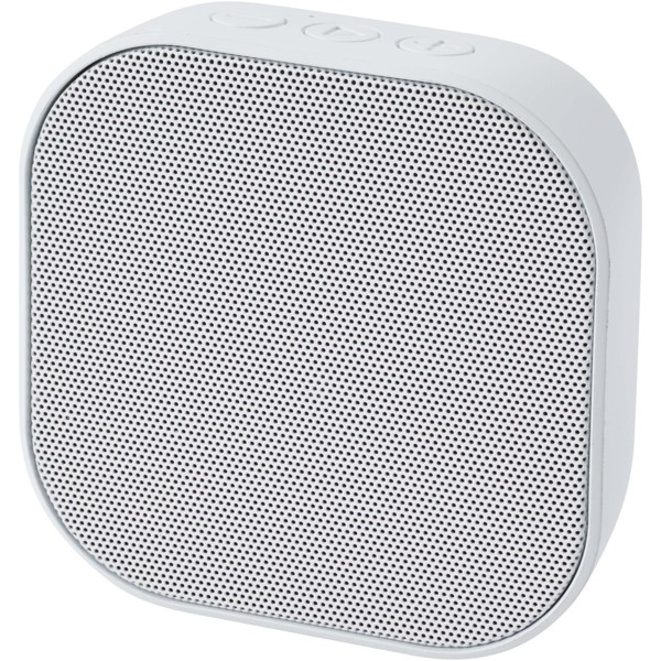 Stark 2.0 3W mini RCS recycled plastic Bluetooth® speaker - White