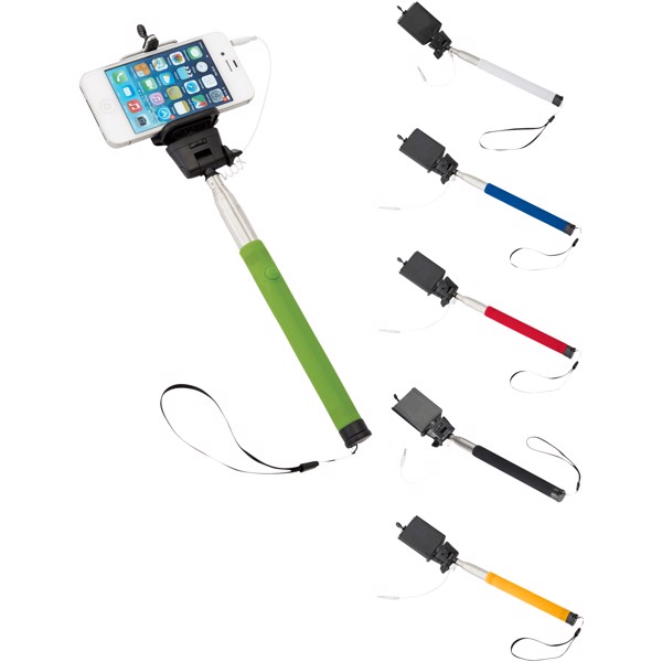 Wire ausziehbarer Selfie-Stick - orange