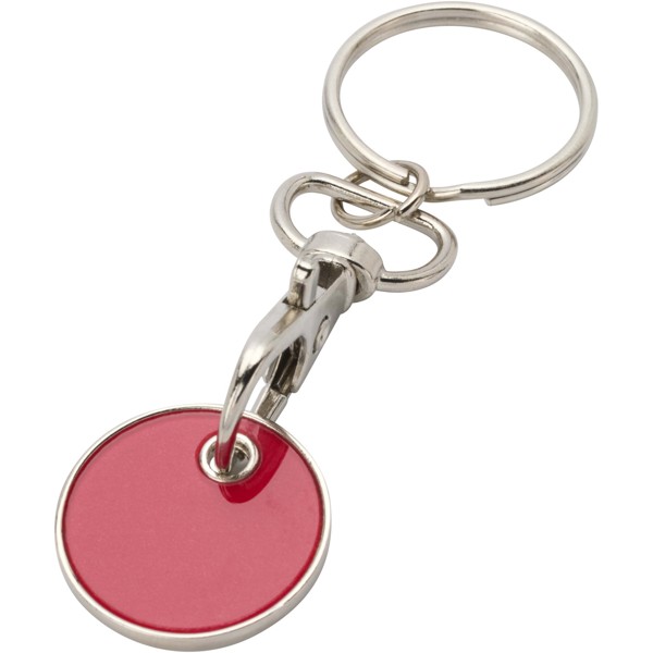 Rory keyring with trolley coin - Red