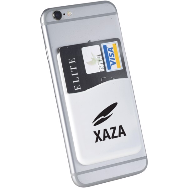 Slim card wallet accessory for smartphones - White