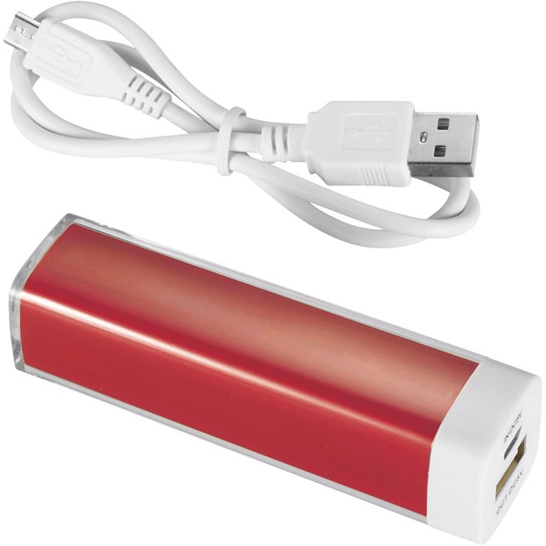 Powerbanka Flash, 2 200 mAh - Červená s efektem námrazy