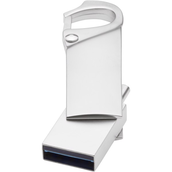 USB 3.0 tipo C con mosquetón - Plateado / 64GB