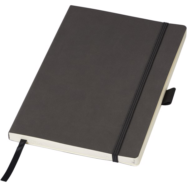Libreta A5 de tapa blanda "Revello" - Negro intenso