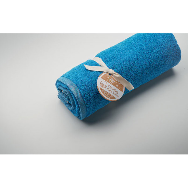 SEAQUAL® towel 70x140cm Sand - Turquoise