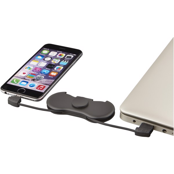 Spin-it charging cable widget - Solid black