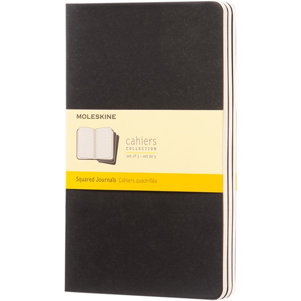 Moleskine Cahier Journal L - squared - Solid Black