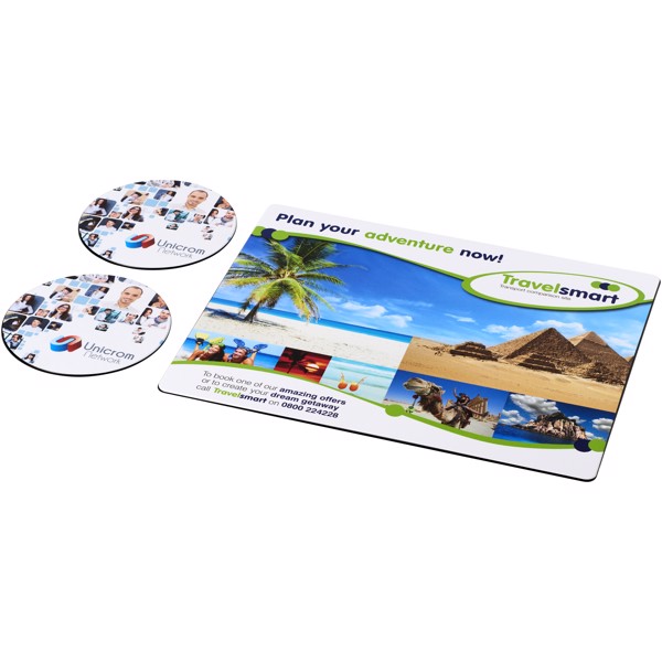 Brite-Mat® mouse mat and coaster set combo 2