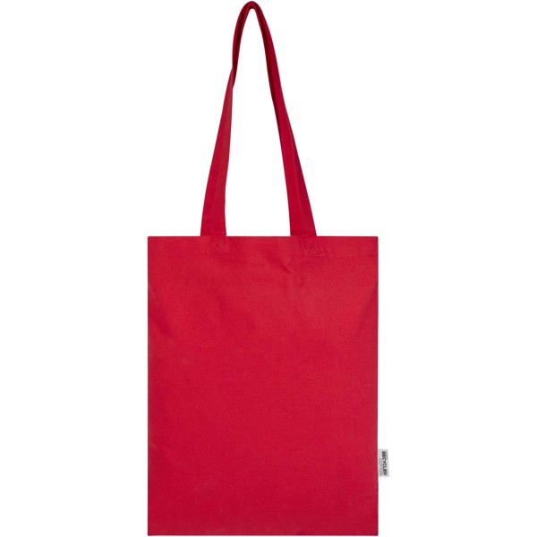 Peru Blend 180 g/m² GRS recycled cotton tote bag 7L - Red