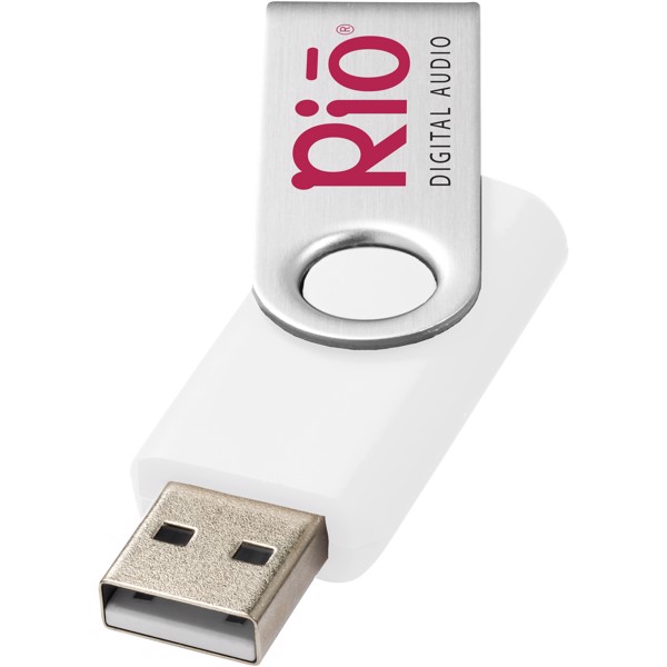 USB disk Rotate-basic, 1 GB - Bílá / Stříbrný