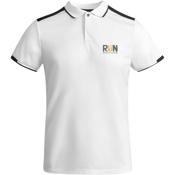 Tamil short sleeve kids sports polo - White / Black / 4