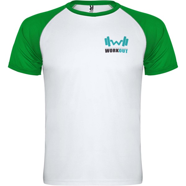 Indianapolis short sleeve kids sports t-shirt - White / Fern Green / 12