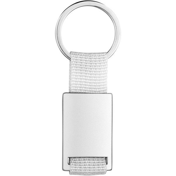 Alvaro webbing keychain - White / Silver