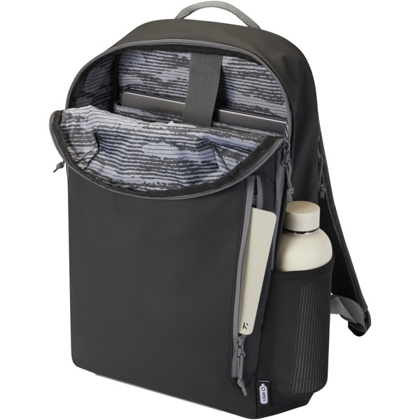 Aqua 15\" GRS recycled water resistant laptop backpack 21L