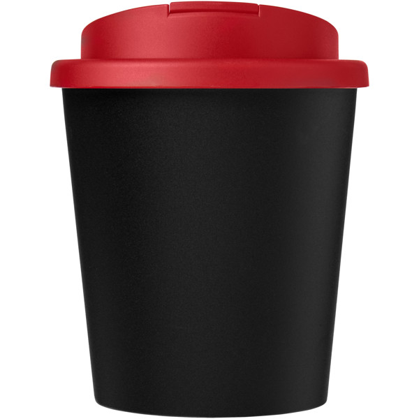 Americano® Espresso Eco 250 ml recycled tumbler with spill-proof lid - Black / Red